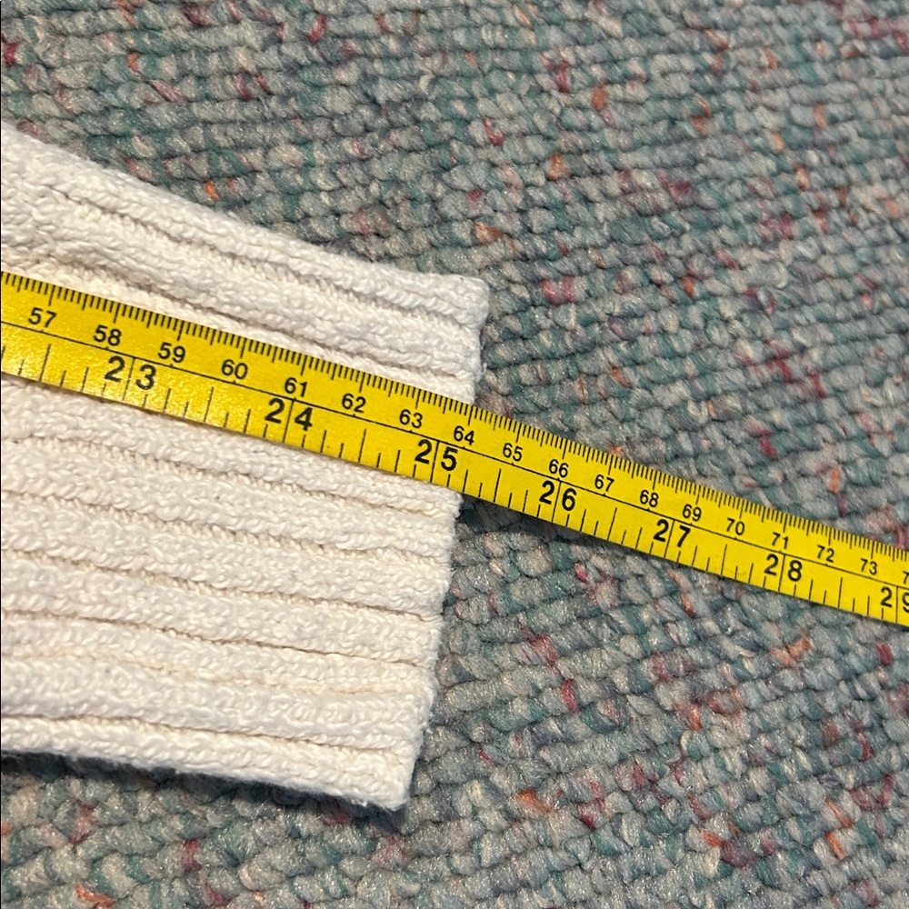 Woman’s Cream and Blue Turtleneck Sweater - Picture 9 of 14